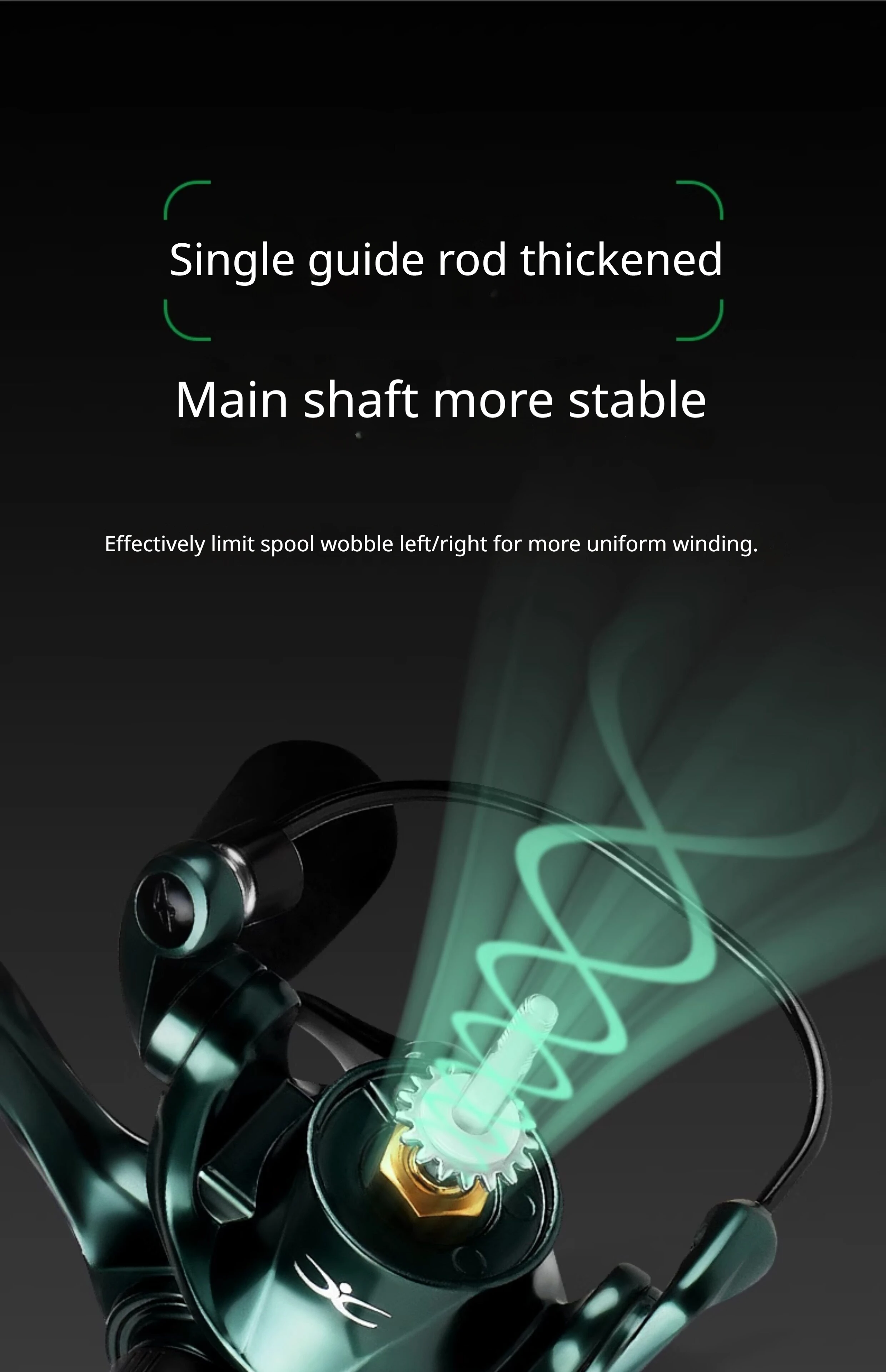 Cadence Mini-Spinnrolle, kleine Angelrolle mit schräger Spule aus Metall für Köderruten, Süßwasser-Angeln im Freien, für Angler – Detail 17