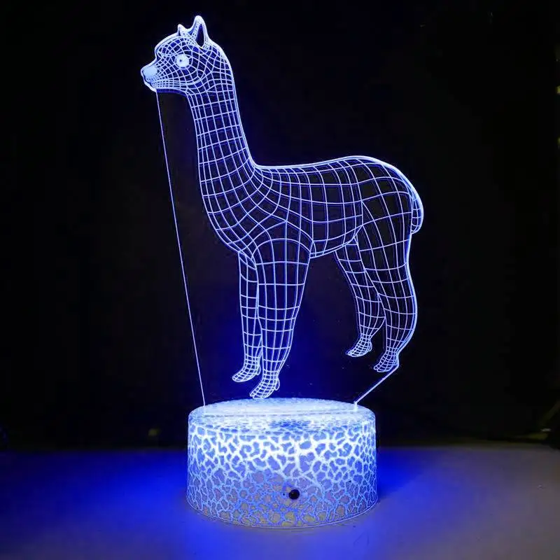 Nighdn Alpaka 3d optische Täuschung Lampe Lama Nachtlicht für Kinder Schlafzimmer Home Office Dekor Weihnachten Geburtstags geschenke für Mädchen Jungen