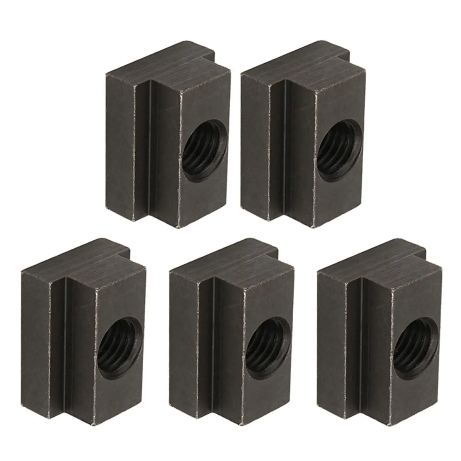 5pcs Black Oxide Finish T Slot Nuts with M12 Threads for Machine Tool Tables