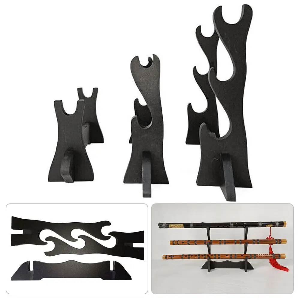 

High-quality Density Board Samurai Sword Stand 1 ~ 3 Tier Black Display Rack Flute Holder Sword