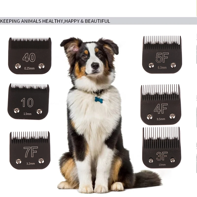 

Black Detachable Pet Dog Grooming Clipper Stainless Steel Blades ,Compatible With Andis,Oster A5, KM10 Series Clippers