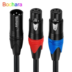 Bochara ๋ฐธ๋ฐ์ค๋ XLR ์-๋์ผ XLR ์ ์คํ๋ฆฌํฐ ์ผ์ด๋ธ ํฌ์ผ + ํธ์กฐ ์ฐจํ ๋ง์ดํฌ ๋ฏน์ ์ฐํ์ฉ, 50cm 3 ํ