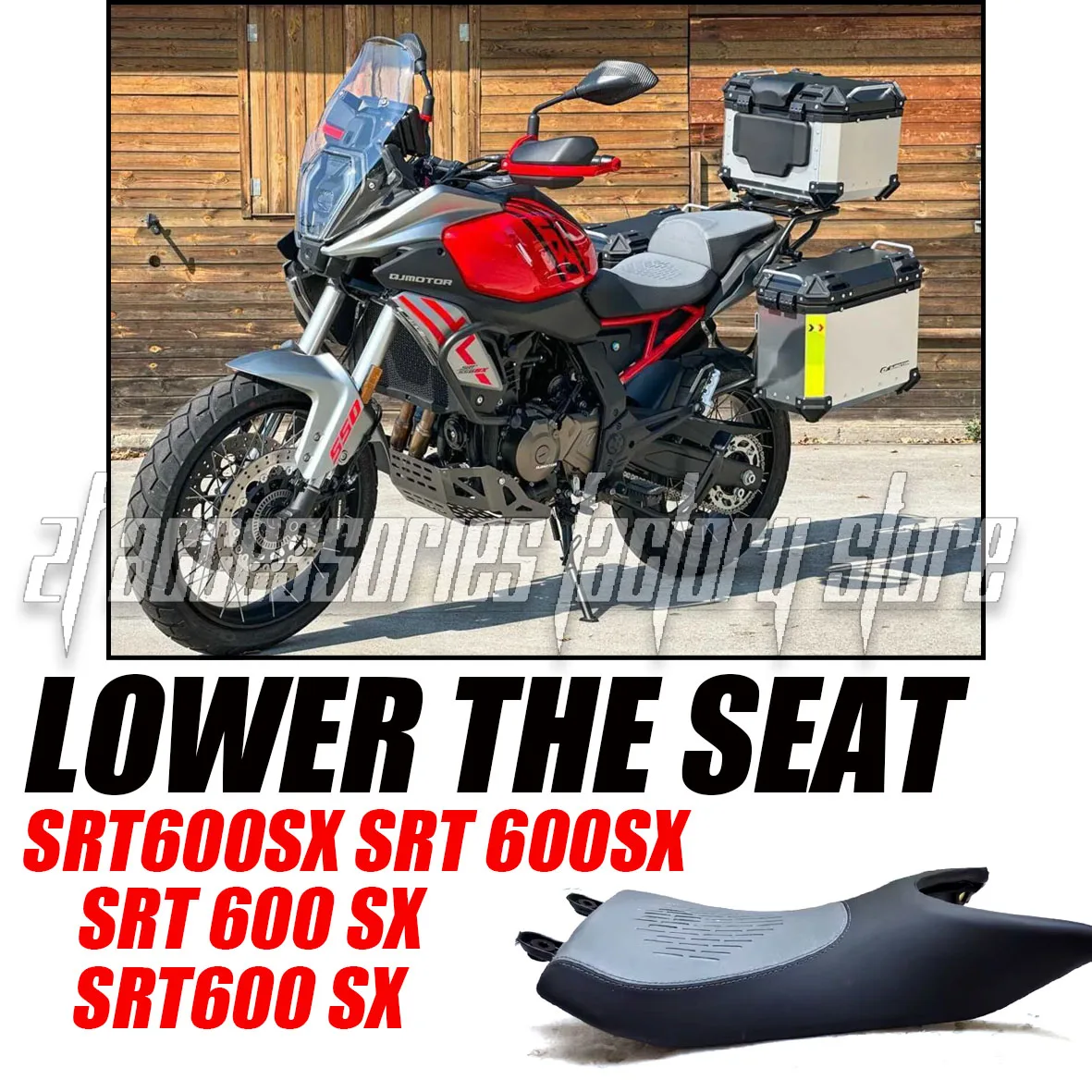 

Motorcycle seat lowering pad comfortable riding seat cushion heated seat cushion lowered 30mm suitable for SRT600SX SRT 600SX SR