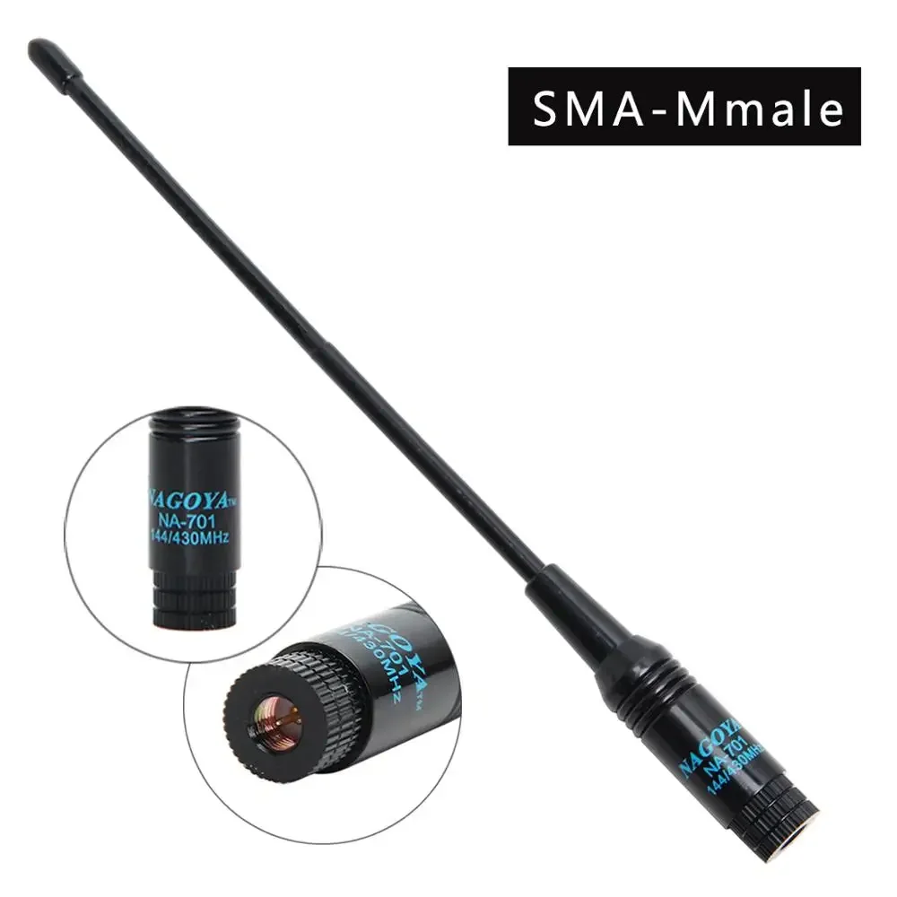 Nagoya NA-701 SMA-Male Dual Band 144/430Mhz Flexible Antenna NA701 NA 701 for Baofeng TH-UVF9 TYT Wouxun KG-UV6D Walkie Talkie