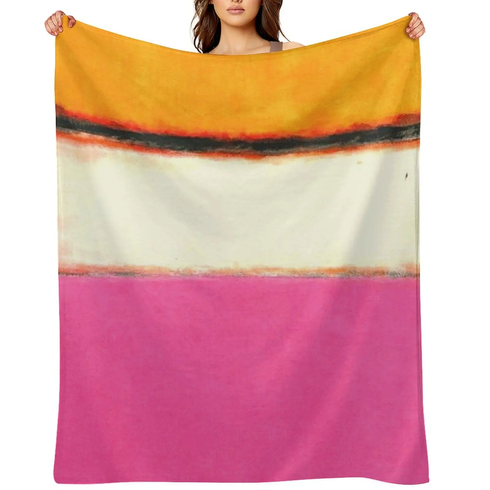 

Rothko Pink-Yellow Painting Throw Blanket for sofa Soft Hairys Plush Blankets
