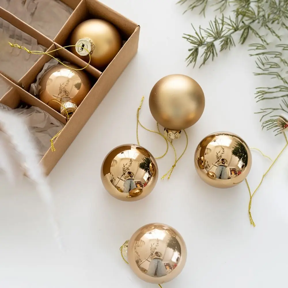 6pcs Crafts Glass Christmas Ball set 6cm Delicate Christmas Tree Pendant Painted Creative Hanging Ornament New Year - view 5