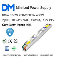 AC 180-265V to DC 12V/24V 100W 150W 200W 300W 400W Ultra Thin Switching Power Supply for Led Light Mini Led Power Supply