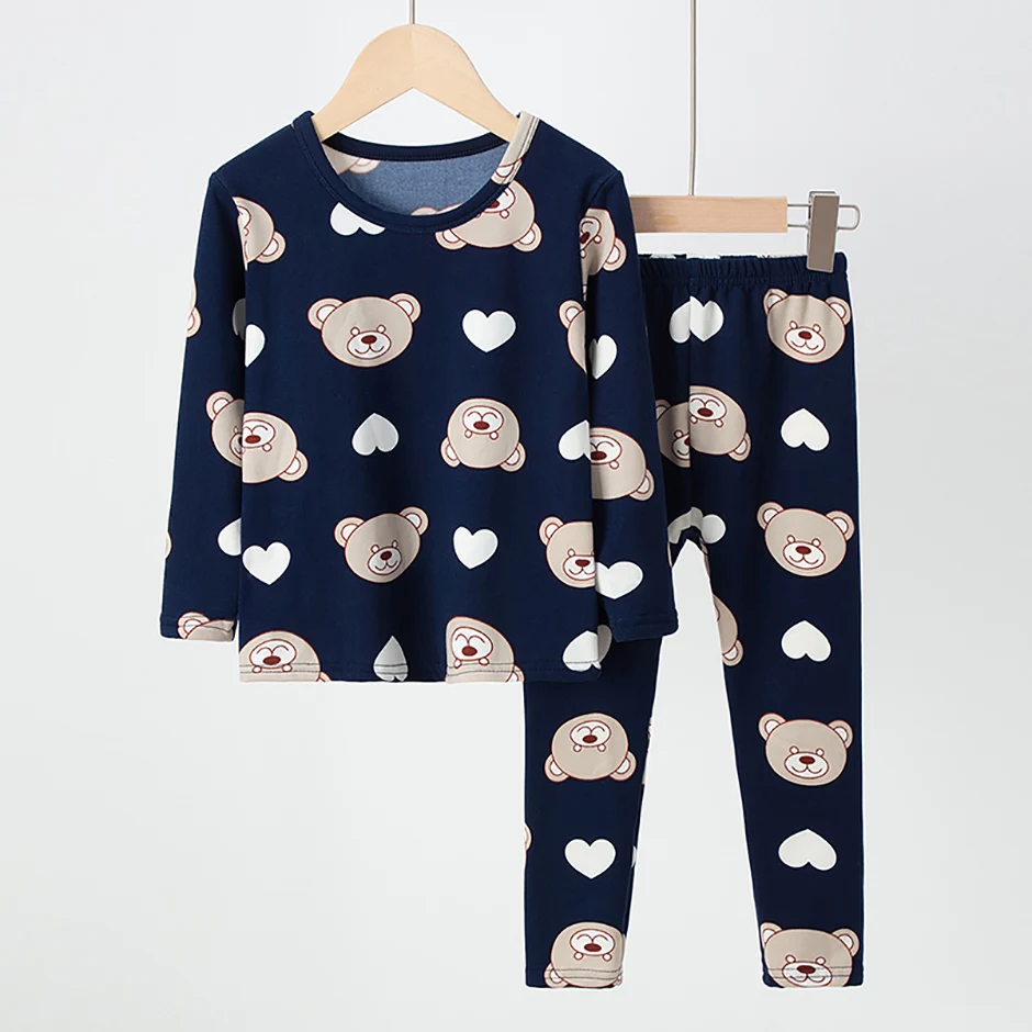 2-teiliges Kinder-Set mit niedlichem Cartoon-Motiv für Frühling/Herbst, bestehend aus langärmligem Oberteil und Hose in verschiedenen Farben, geeignet für Jungen und Mädchen. – Detail 5
