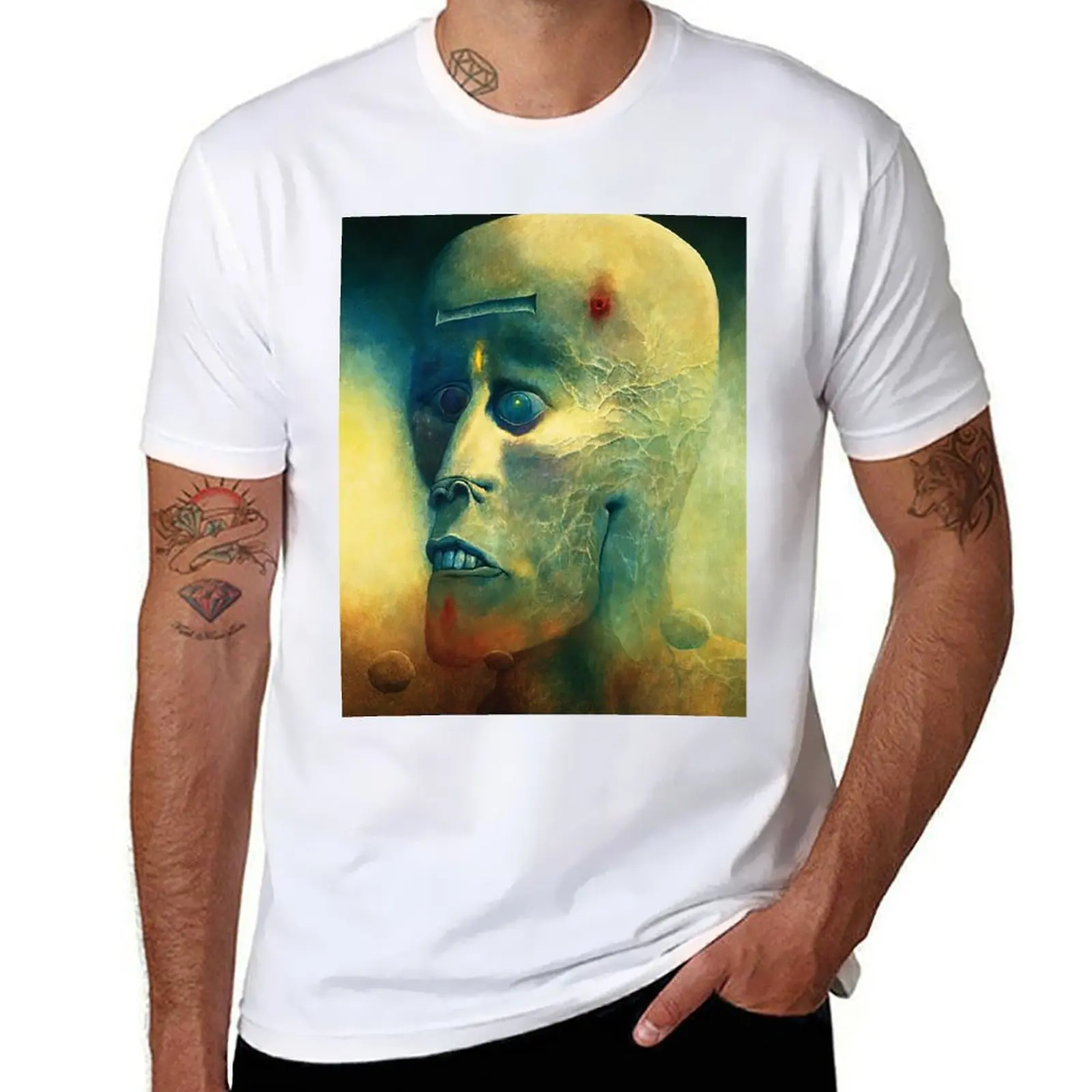 

Beksinski Mad) (The Untitled by Zdzislaw T-Shirt Classic Basic Casual T-Shirt