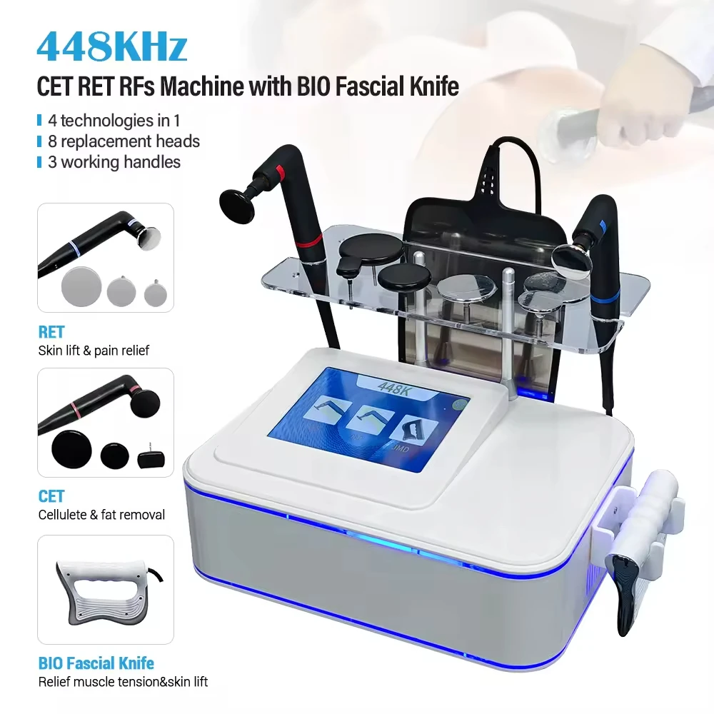 

Hot Sale 448khz Pain Relief Fat Removal Skin Tightening Body Massage Machine CAP RES JMD 3 in 1