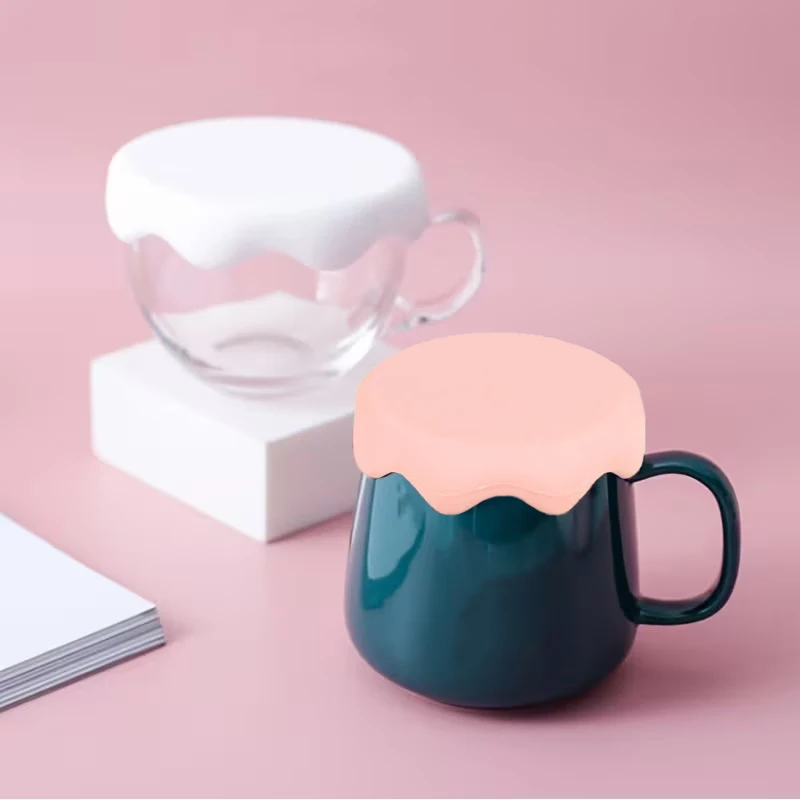 Multi Sizes Silicone Leakproof Mug Lid Heat Insulation Coffee Cup Cover Reusable For Commute Travel Outdoor And Home Use