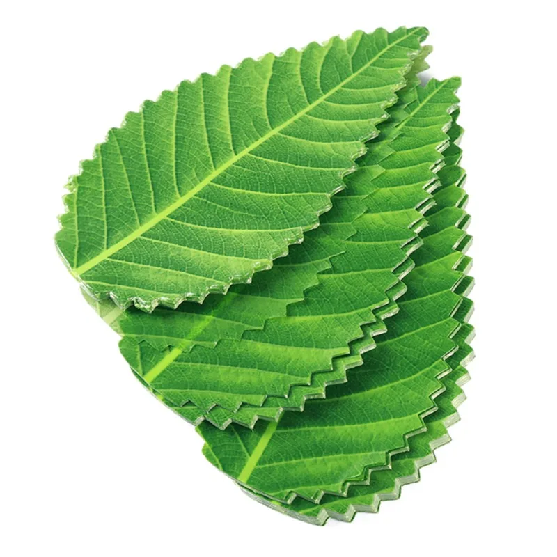 200Pcs Green Leaf Japanese Food Sushi Decoration Leaves Sushi Grass Creative Plastic Leaf Sashimi Decor Tools