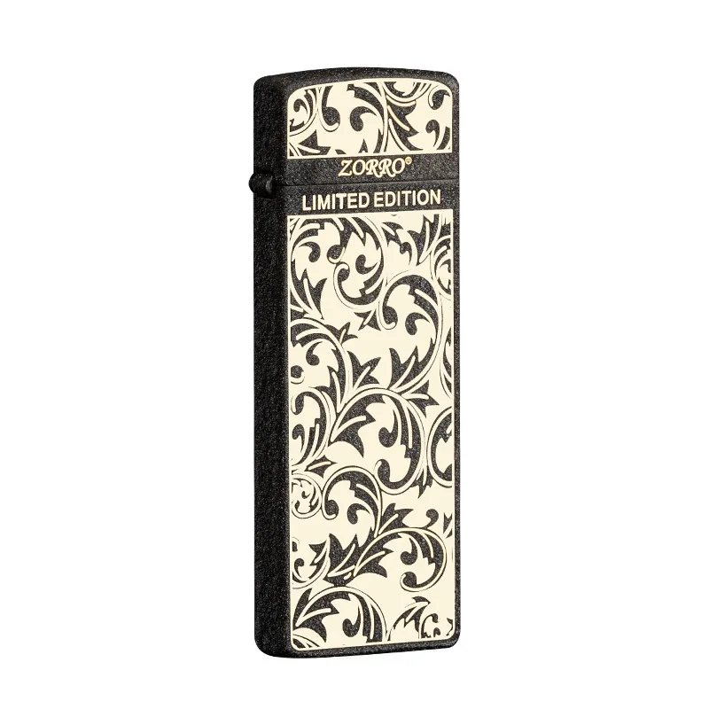 

The compact and portable retro old-fashioned grinding wheel lighter Z735 narrow machine black sand cigarette lighter