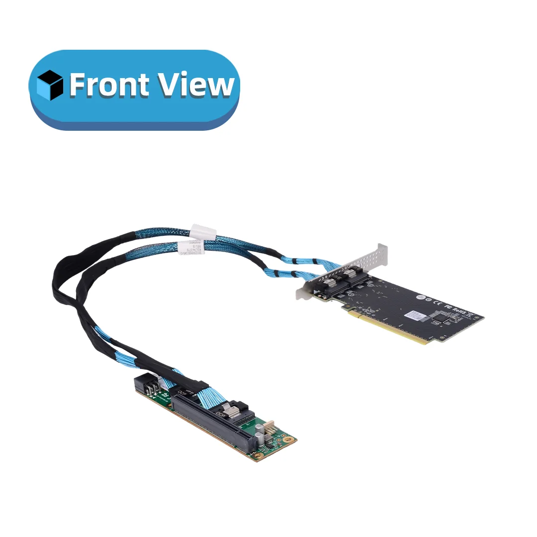 2U Height PCIe 4.0 16x To SFF-8654 Backplane Gaming Graphics Card External/ Expansion/ Extension Card SFF8654 Cable 60cm 90cm