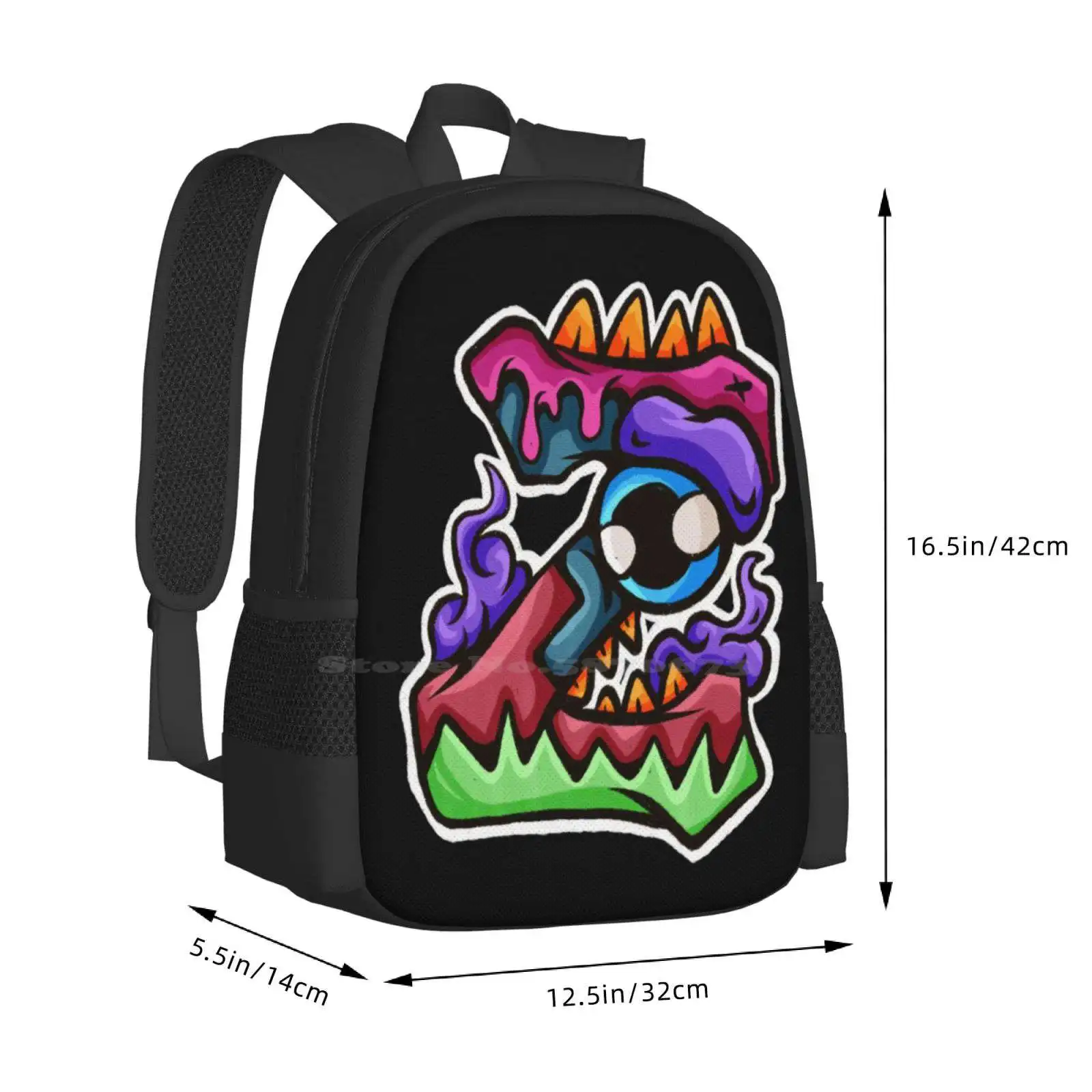 Z Hot Sale Backpack Fashion Bags Alvabet Font Monster Holiday Hallowen Cute Kid