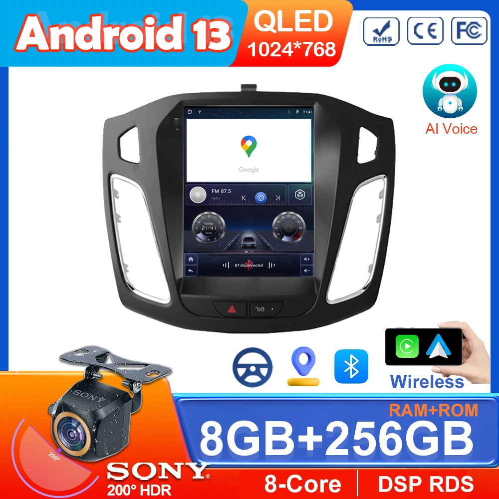 

Android 13 9.7 '' For Ford Focus 3 Mk 3 2011 - 2019 Car Video Player Navigation Multimedia Automotiva Wireless Carplay 5G WIFI