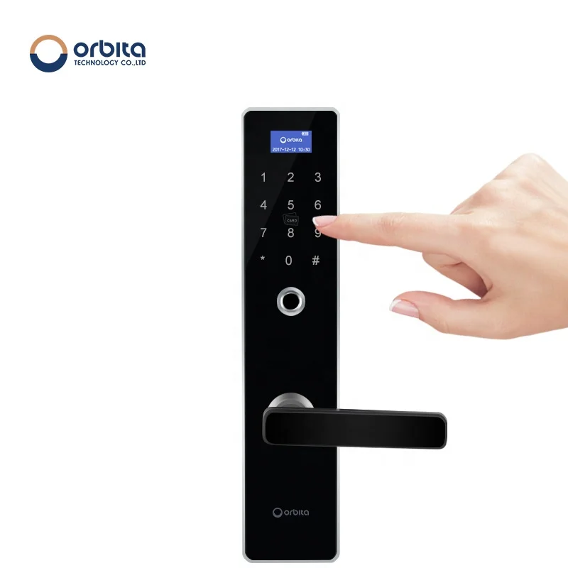 Sus304 P8010 Keyless Biometric Electronic TTlock Tuya Wifi Digital Fingerprint Smart Door Lock for Apartment