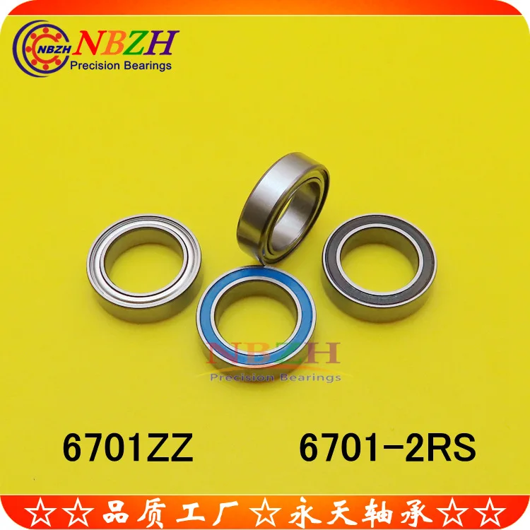 NBZH 10pcs/lot Stainless steel or bearing steel thin-walled bearing S6701ZZ 6701ZZ 6701-2RS 61701ZZ 12*18*4 MM