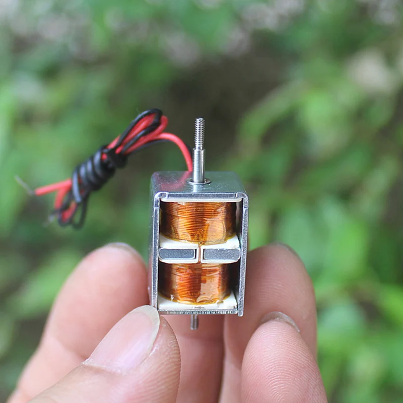 Micro 15mm Self-retaining Electromagnet DC 12V Mini Push-pull Solenoid Electric Magnet DIY Automation Equipment Electronic Lock