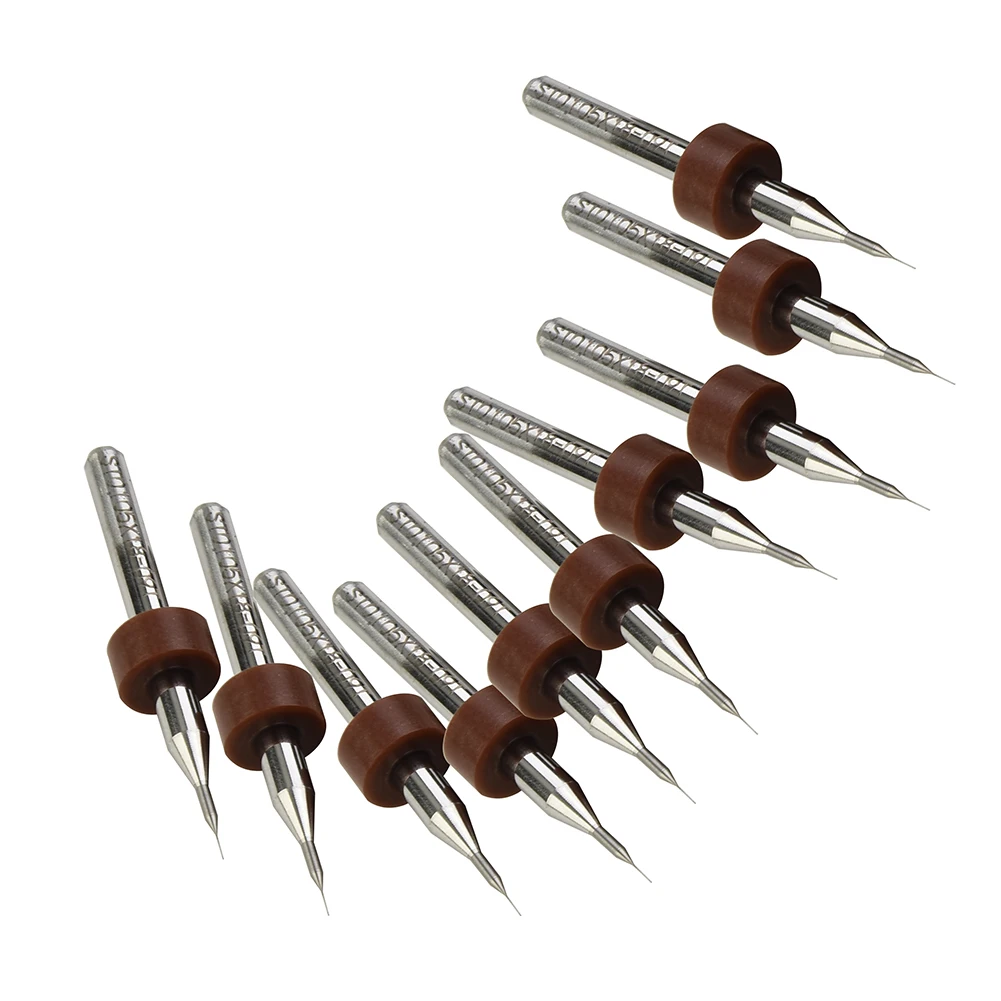 10Pcs 0.3mm To 1.2mm PCB Mini Drill Bit Tungsten Steel Carbide For Print Circuit Board CNC Drill Bits Machine