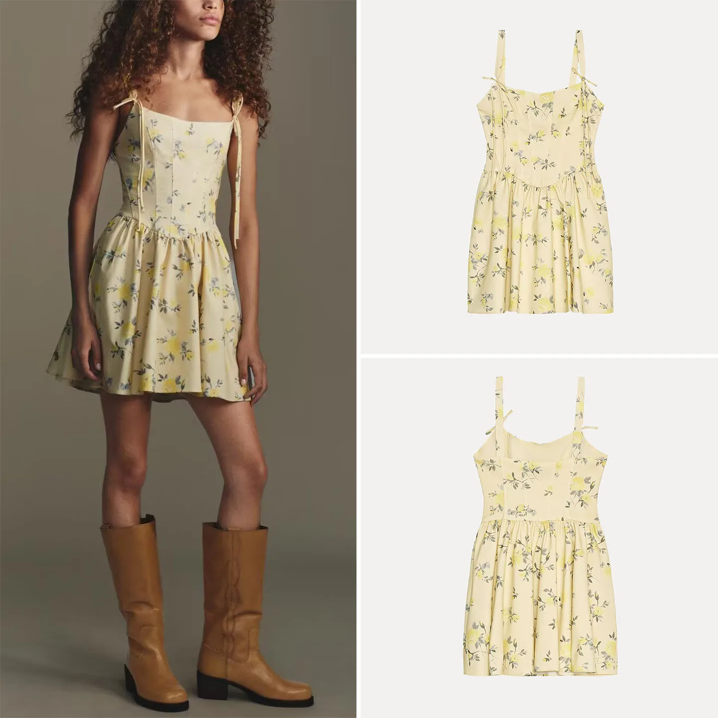 Ele Floral Court Silk ort Dr Z Women's Faion 2025 New Arrival Ele Aosphere Ladylike  Dr