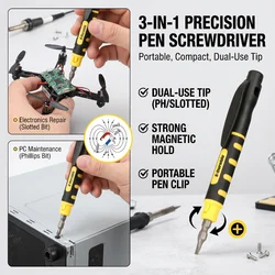 Multi Purpose Screwdriver Pocket Pen Screwdrivers Convenient DIY Disassembly Repair Tool Portable One Word Phillips Screwdriver