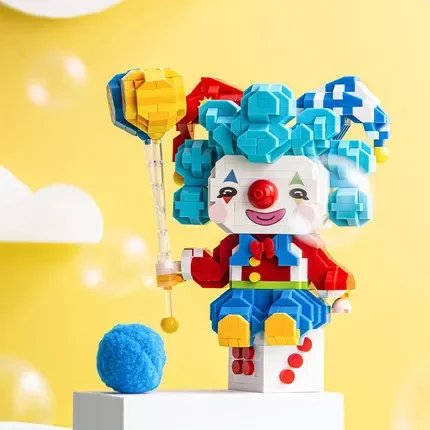 Lizhi LOZ small particle assembling blocks 8917 clown shape holiday decoration puzzle DIY boys and girls toys