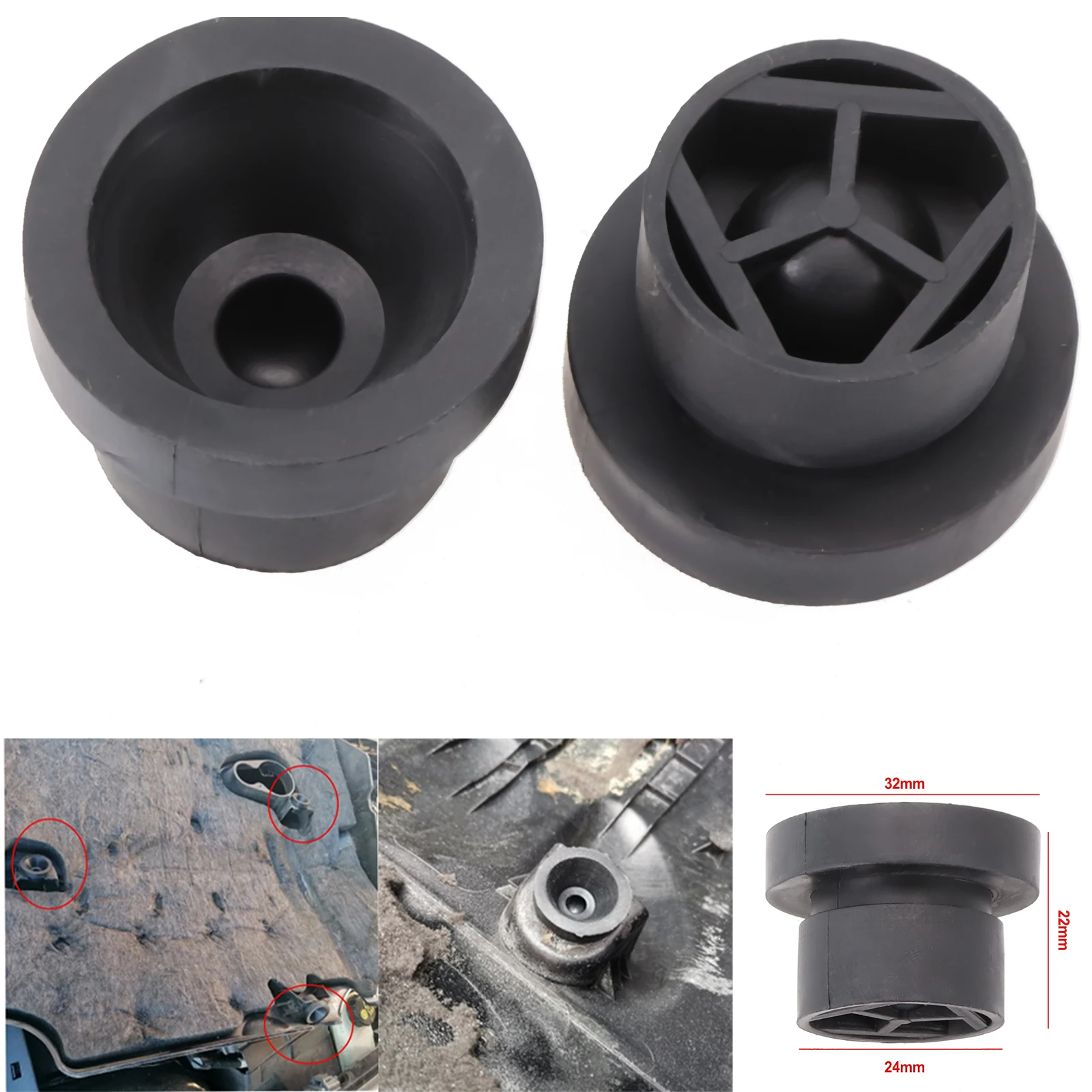 2pcs Engine Cover Rubber Grommet For Ford For Focus For For Mondeo Mk4 For For S-Max 7M5Q-6D277-AA 1555641