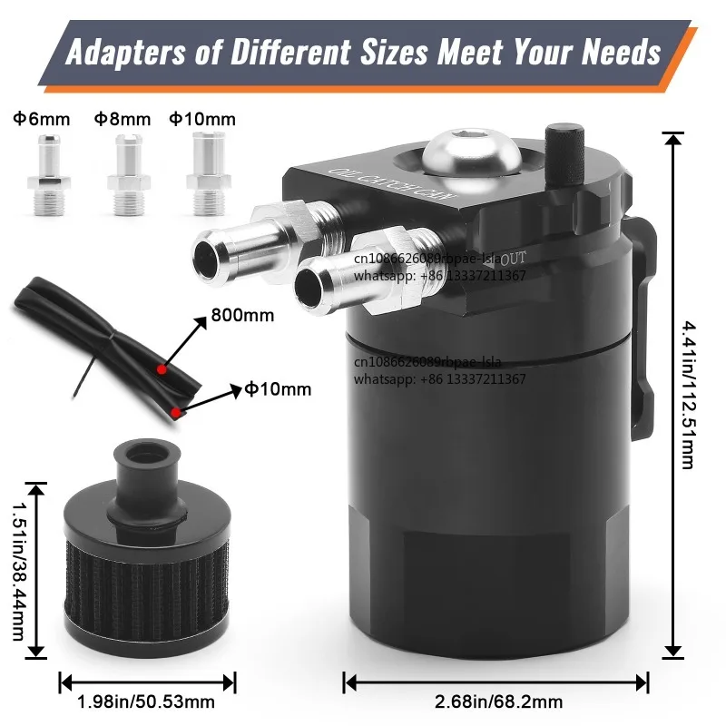 Car modification accessories 300ML with air filter steel wire ball oil pot exhaust recovery pot filter pot
