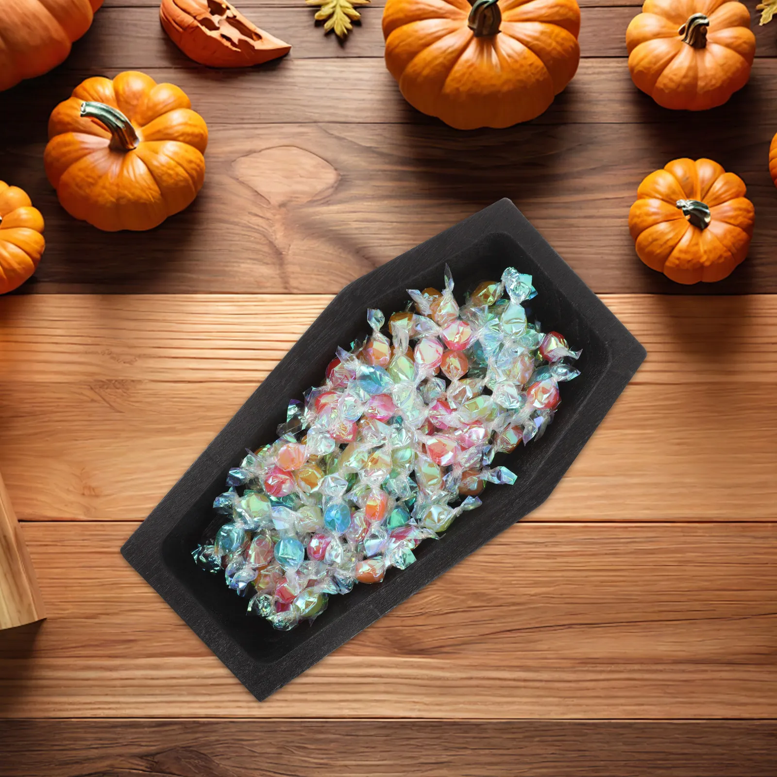 Wood Coffin Shape Halloween Serving Tray Rustic Snack Fruit Platter Appetizer Board Party Cheese Charcuterie Display