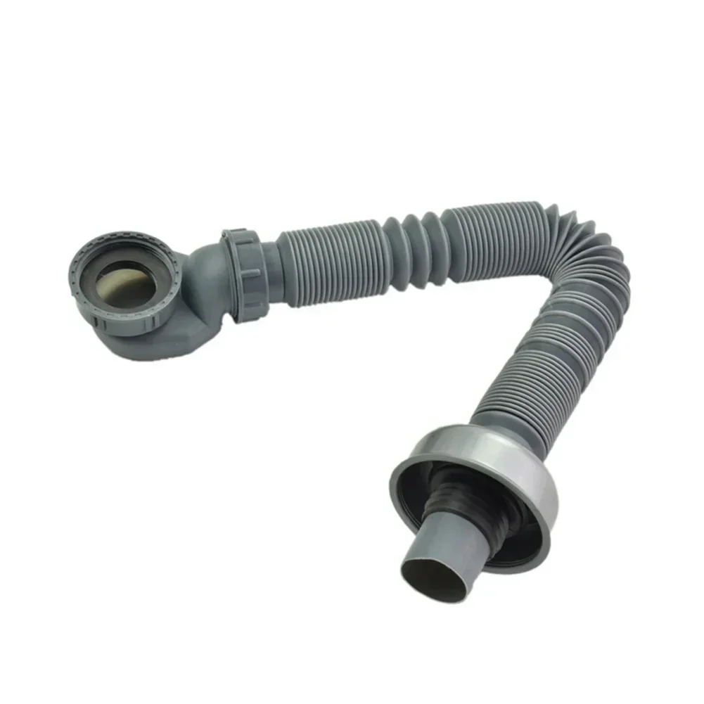 1pc Plastic Flexible Strainer Sink Extension Drain Hose Pipe Elbow Extension Pip For Bathroom Kitchen Bathroom Accessories