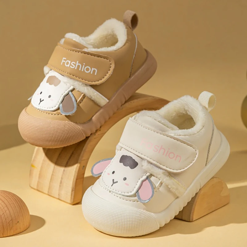 

Зимняя обувь для малышей, детские плюшевые сапоги с милыми героями мультфильмов, эргономичные толстые теплые детские зимние сапоги, хлопковая обувь из искусственного меха