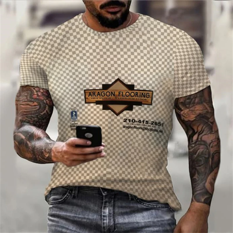 New 2024 HoT Men's sports short sleeve 3D digital printed letter fitness outdoor T-shirt plus Size XXS-6XL