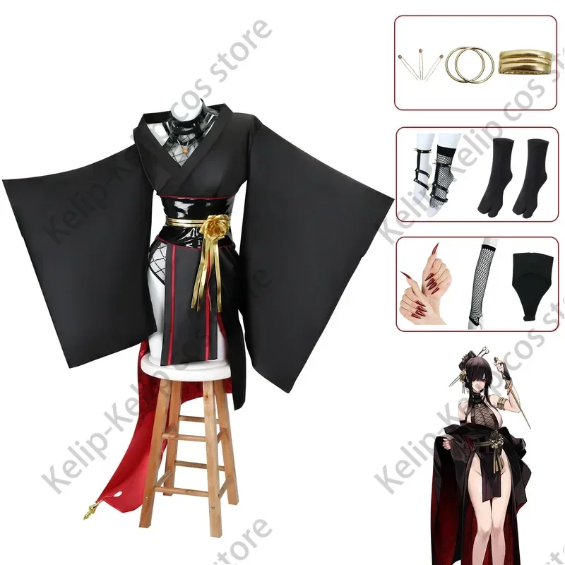 Anime SPY×FAMILY Yor Forger Yor Briar Cosplay Costume Thorn Princess Wig Black Ninja Kimono Cloak Shorts Woman Sexy Party Suit