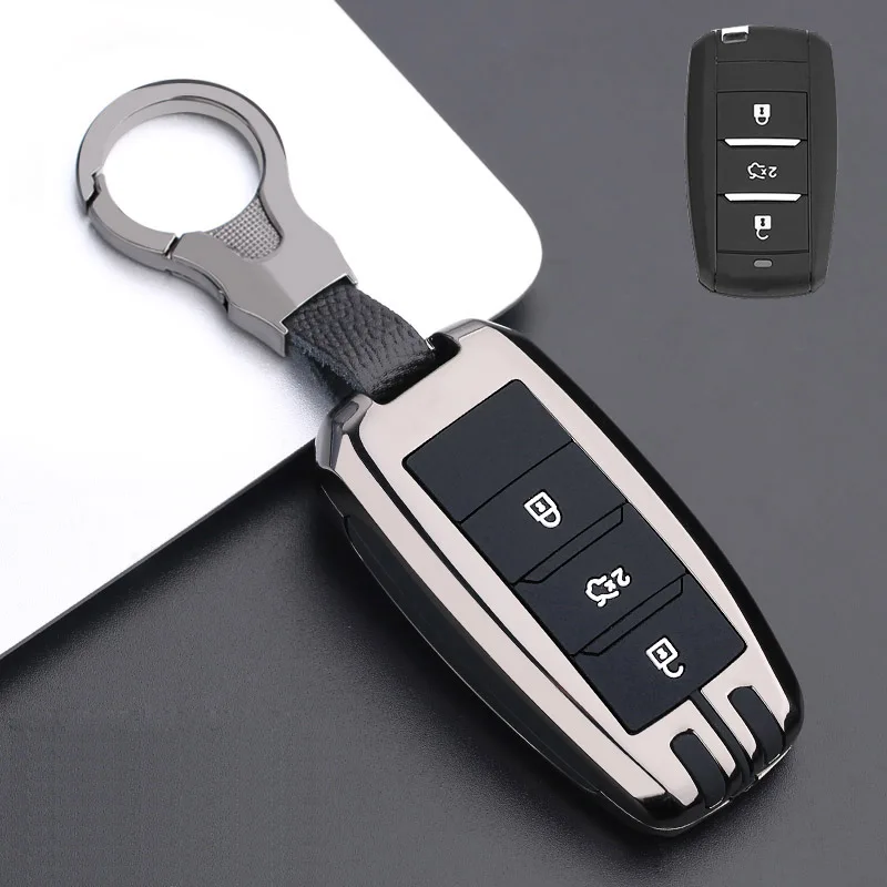 

Zinc Alloy +Silicone Car Key Case Cover For Changan CS15 EADO Raeton CS35 CS55 CS75 Remote Key Protection Holder Shell