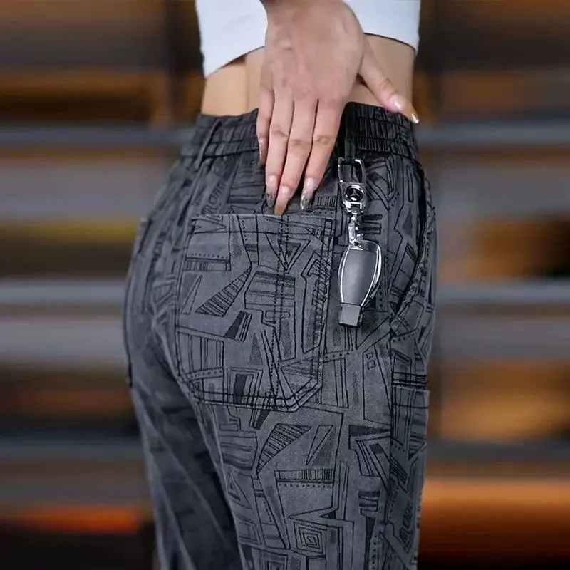 2026 New Men's Casual Loose Straight Leg Pants Multi-Pocket Wear-Resistant Autumn Winter Fashionable Long Trousers for Work