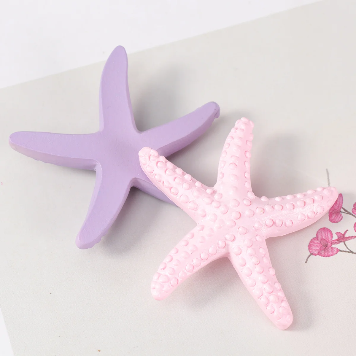 

10Pcs Colorful Resin Star Aquarium Decoration Artificial Star Ornament for Fish Tank Vivid Natural Landscape Decor Purple Green
