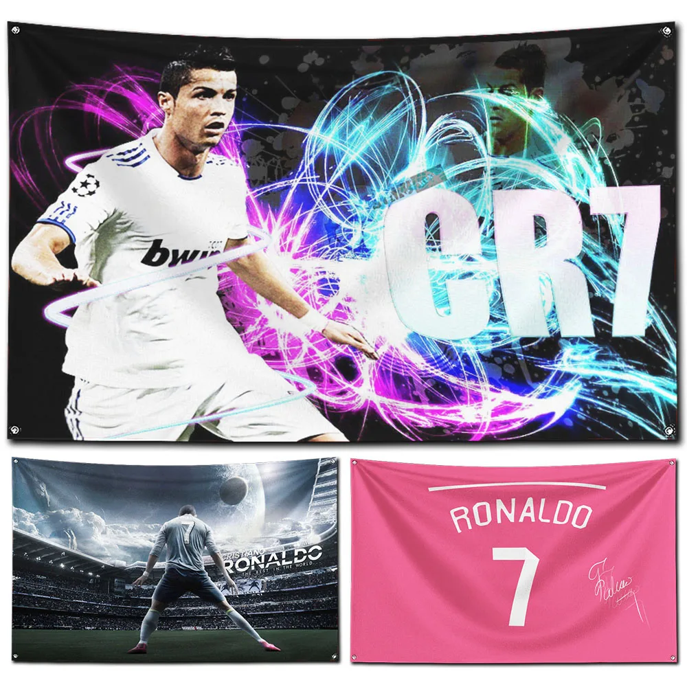 3x5 Ft C-Cristiano R-Ronaldo CR7 Flag Polyester Digital Printing Banner For Living Room or Club Tapestry Decoration