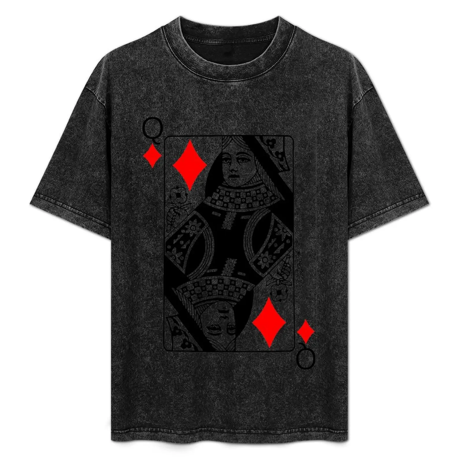 

QUEEN OF DIAMONDS T-Shirt Daily Casual Short Sleeve Tee Shirt