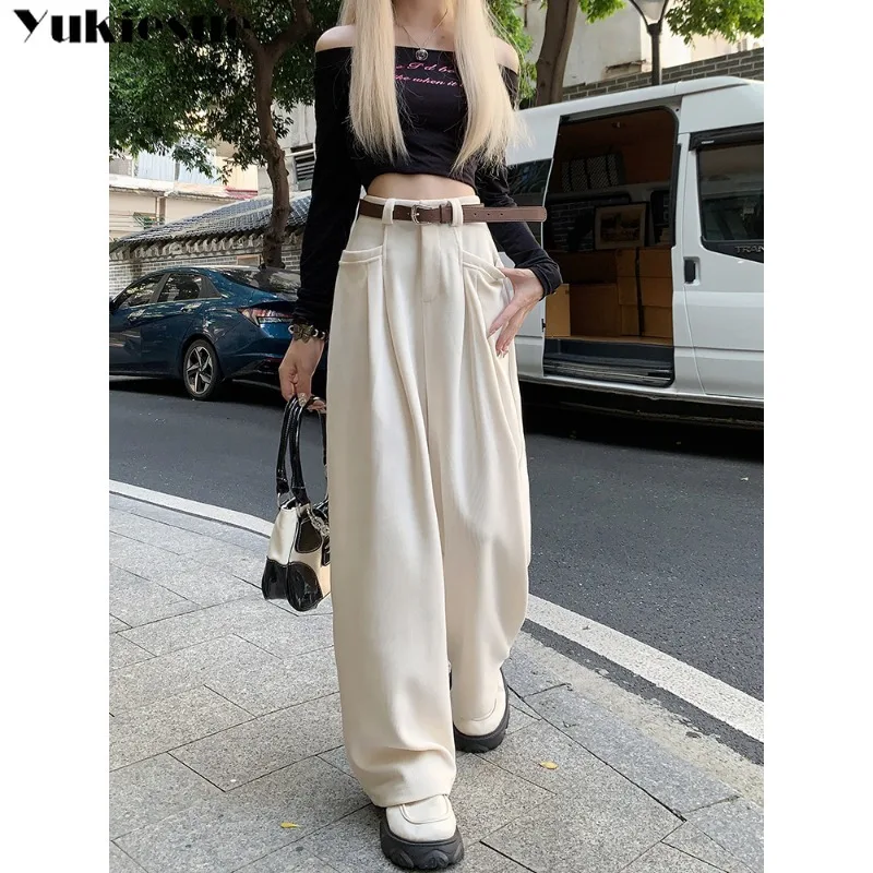 

Wide Leg Pants High Waist Casual Female Slim Loose Straight Autumn Trousers Women Pants 2023 New Spring Commuting Versatile