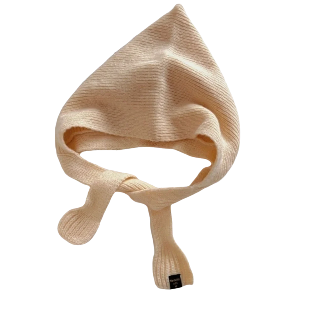 

Vintage Korean Style Balaclava Cap Ear Protection Soft Knitted Beanies Hats Windproof Thicken Scarf Hat Women