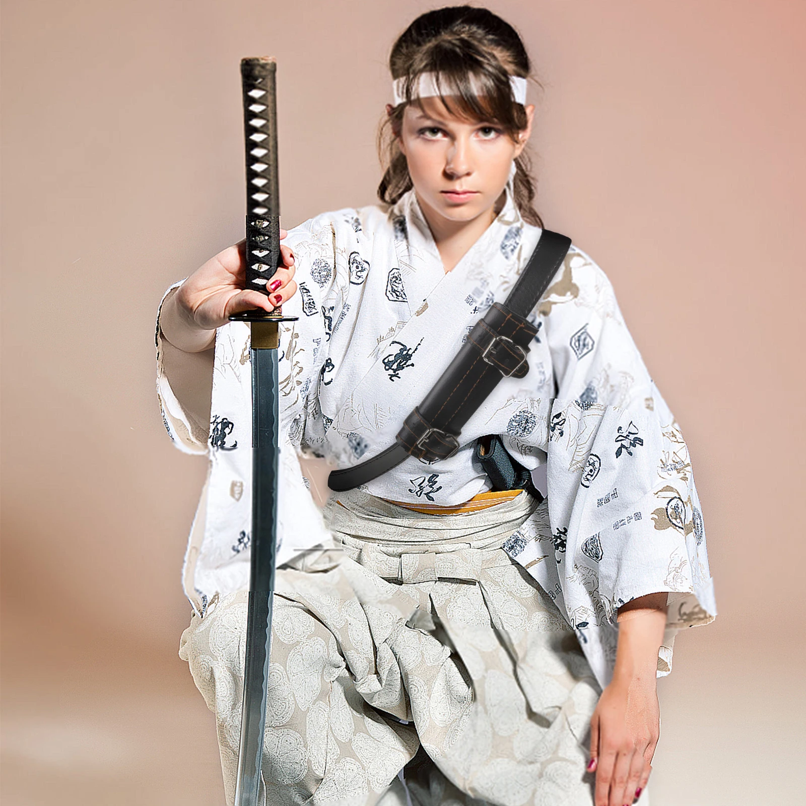 

sword Sheath PU Back Belt Soft Comfort Halloween Party Stage Cosplay Storage Solution Medieval Frog Holder