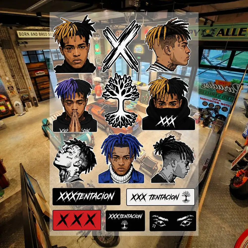 X-X-X-T-eNT-aciON Aesthetic Graffiti Waterproof PVC Stickers for Car Motorcycle Skateboard Helmet Notebook 6