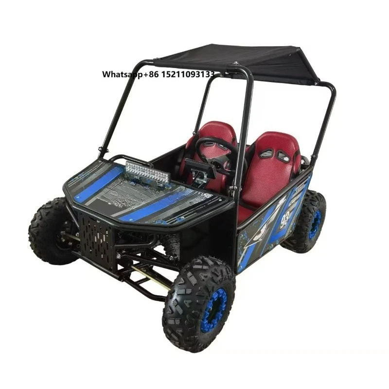 High Shock Absorption Sunshade Canopy Parent-child Interactive Amusement Car Full-Terrain Mountain Dual-Seat Electric Go-Kart