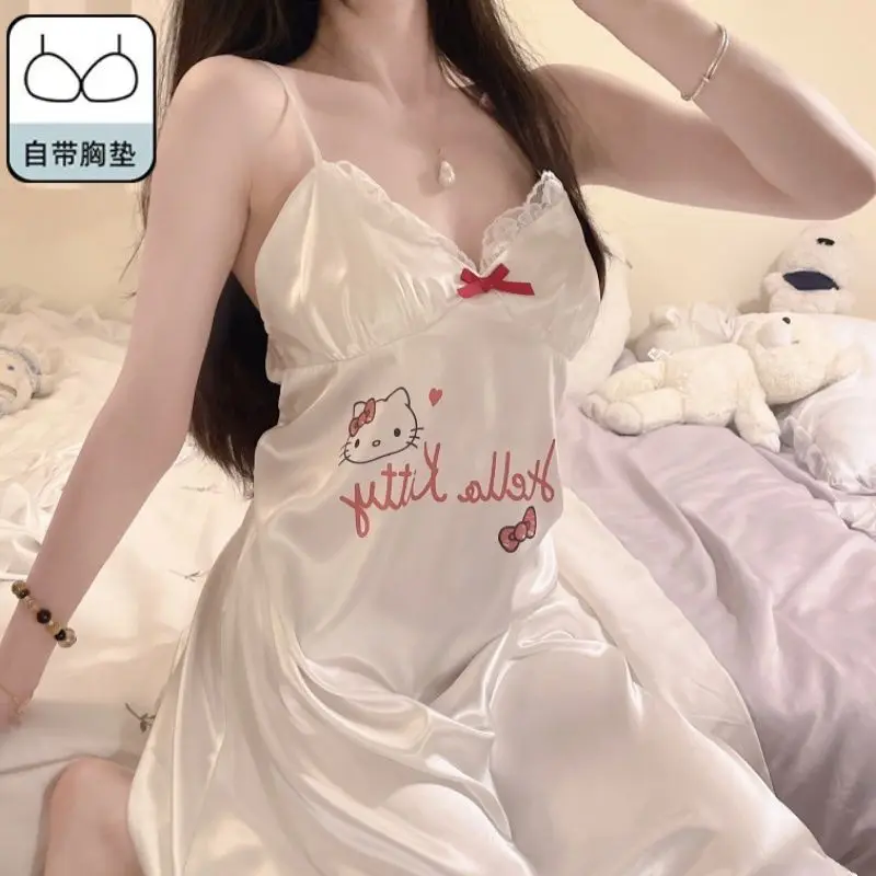 

Hot Sleepwear Sexy Pajama Dress Summer Anime Dress Lounge Clothes Nightgown Cartoon Nightdress Cute Lace Sexy Pajamas Girl Gift