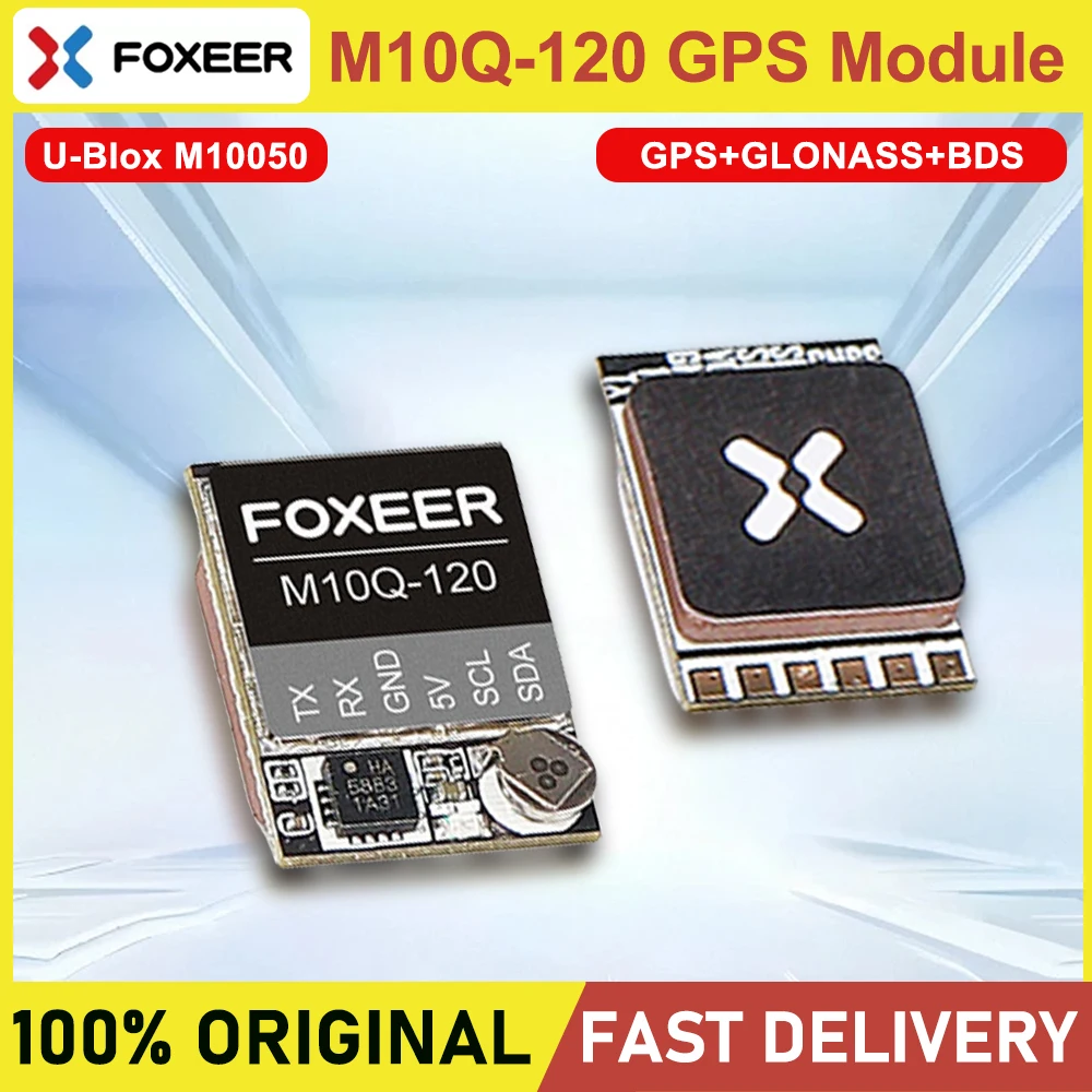 foxeer-m10q-120-180-250-gpsモジュール-5883コンパス-デュアルプロトコル-nmea-ubx-長距離fpvドローンパーツ