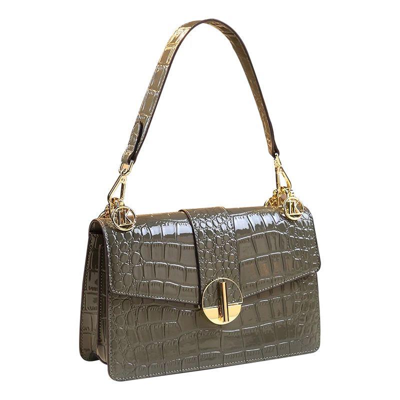 حقيبة كتف نسائية فاخرة بتصميم علامة تجارية جديدة من جلد التمساح تحت الإبط حقيبة يد كروس عصرية للنساء تخفيضات كبيرة