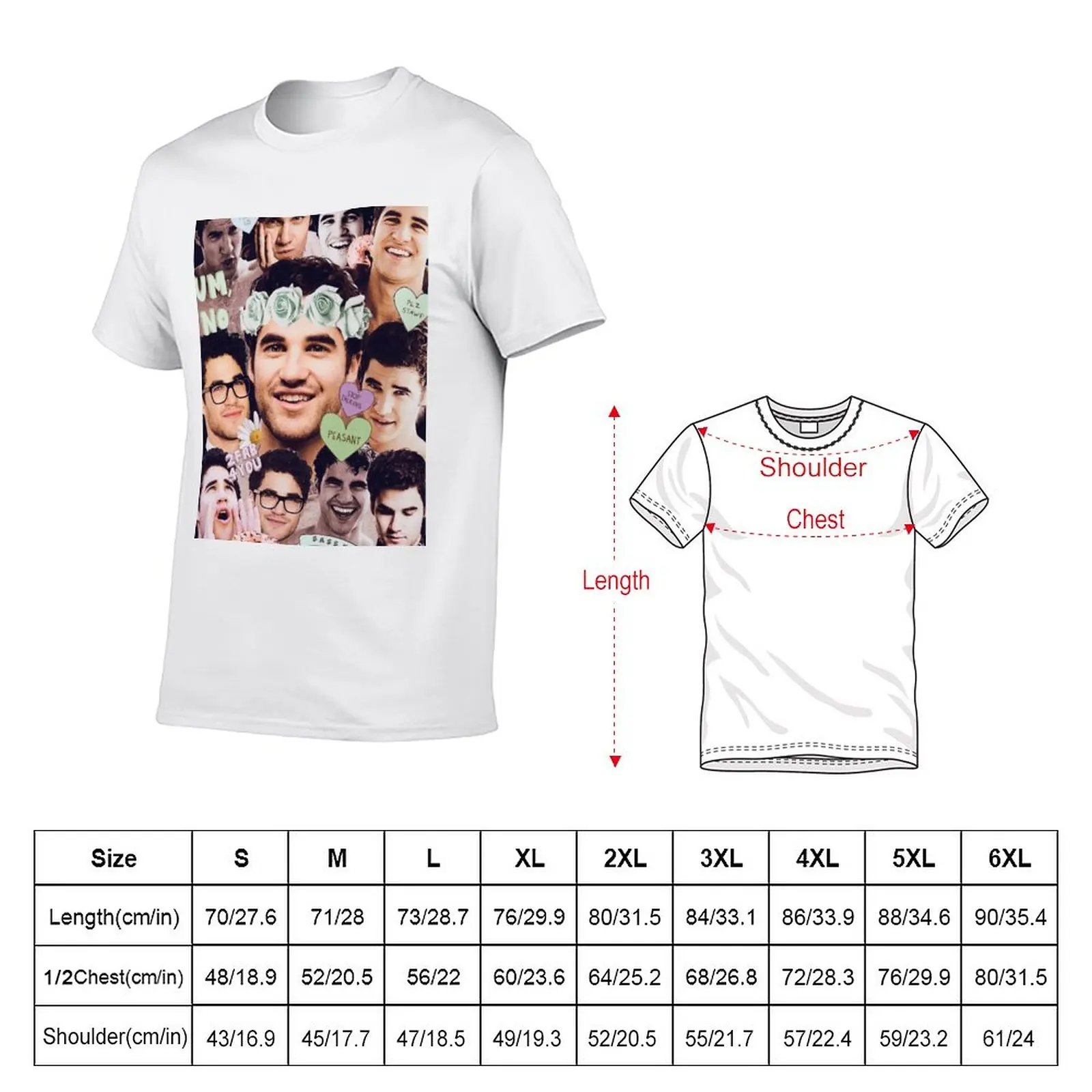 New Darren Criss T-Shirt man clothes custom t shirts design your own Men's t-shirts