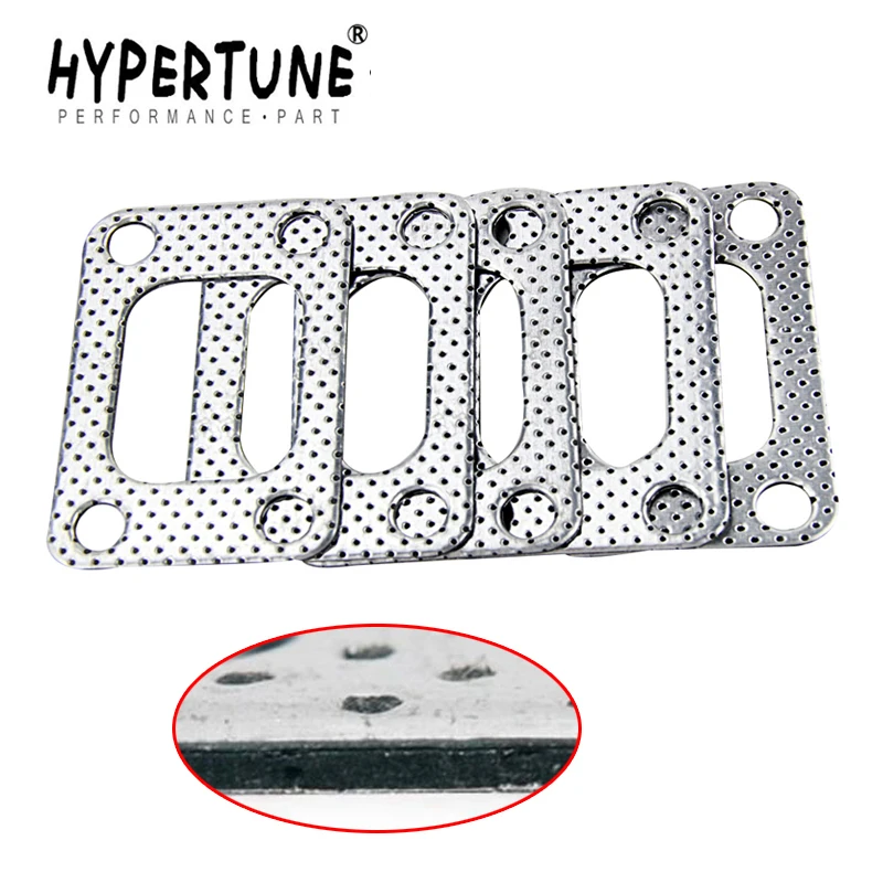 Hypertune - UNIVERSAL Aluminum T2 T25 T28 TURBO TO MANIFOLD GASKET 4 BOLT FOR  NISSAN SKYLINE 200SX PULSAR HT4955