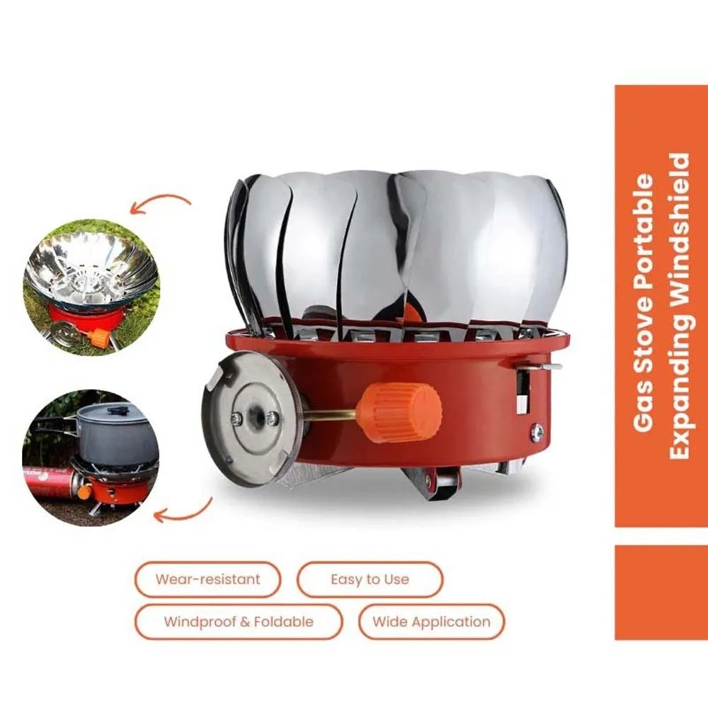

Camping Stove Burner 2800W Lotus Cassette Stove Compact Portable Folding Gas Burner Red High Power Fondue Gas Cooker Household